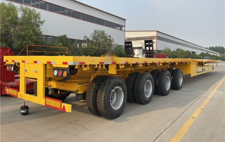 3-Axle 40ft Container Flatbed Semi Trailer