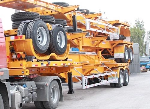 3-Axle 60T Skeleton Container Semi Trailer