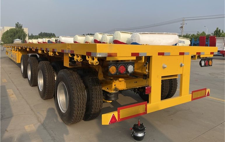 4-Axle 40ft 70T Container Flatbed Semi Trailer