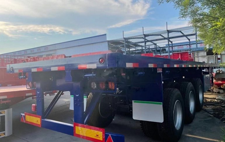 3-Axle 60T 40ft Flatbed Semi Trailer