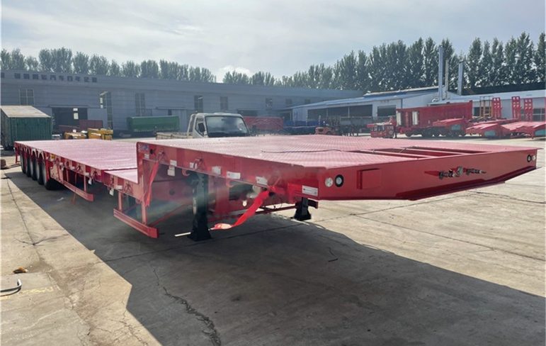 5-Axle 100T Extendable Lowbed Semi Trailer