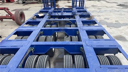 6-Line 12-Axle 100-120T Heavy-Duty Lowbed Semi Trailer - thumbnail 3