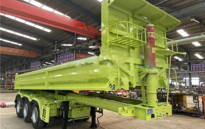 3-Axle 45CBM Box-Type Rear Dump Semi Trailer