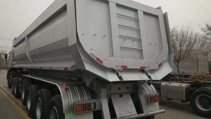 4-Axle 60T 35CBM U-Type Rear Dump Semi Trailer - thumbnail 2