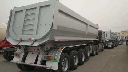 4-Axle 60T 35CBM U-Type Rear Dump Semi Trailer - thumbnail 3