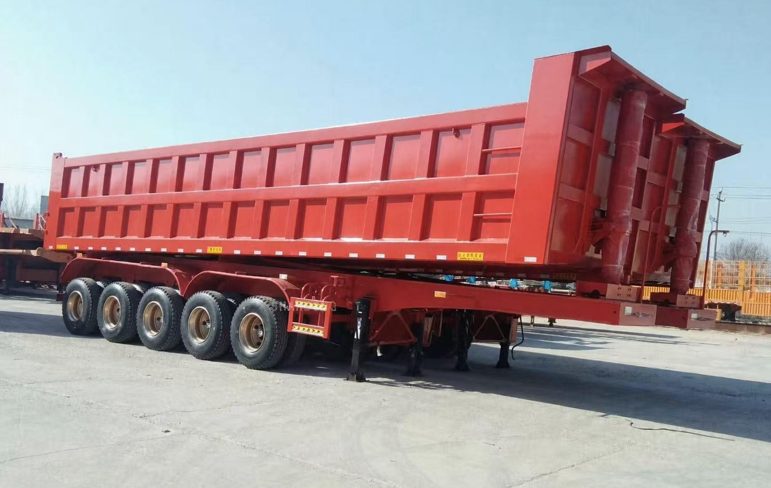 5-Axle 60T Box-Type Rear Dump Semi Trailer